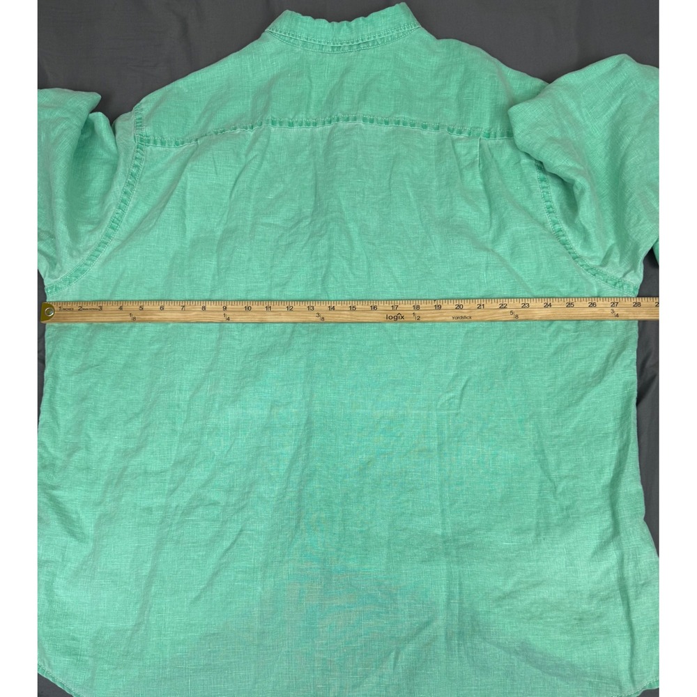 Tommy Bahama Relax Mens XXL Green 100% Linen Long Sleeve Button Up Shirt‎ - Picture 3 of 16